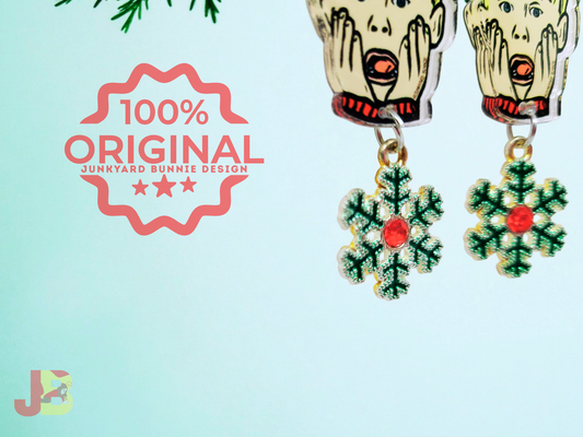 Screaming Kevin Acrylic Earrings