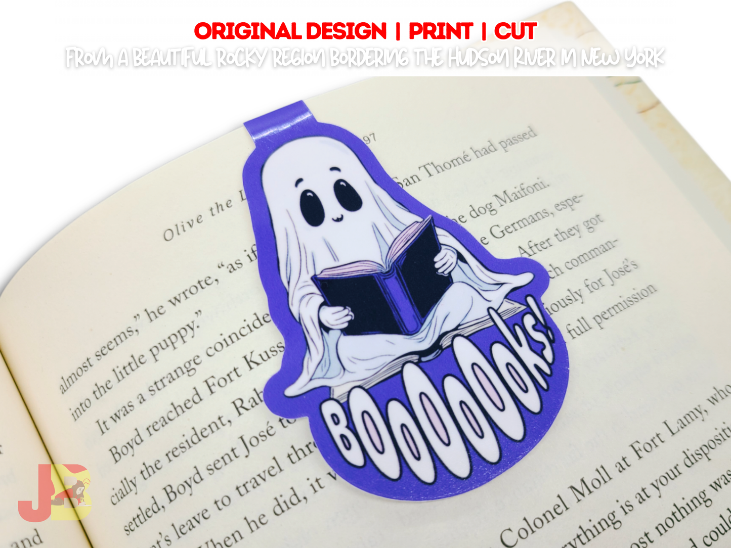 Spooky Bookish Ghost Magnetic Bookmark