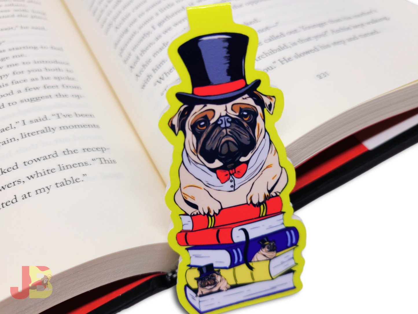Bookish Pug Magnetic Bookmark