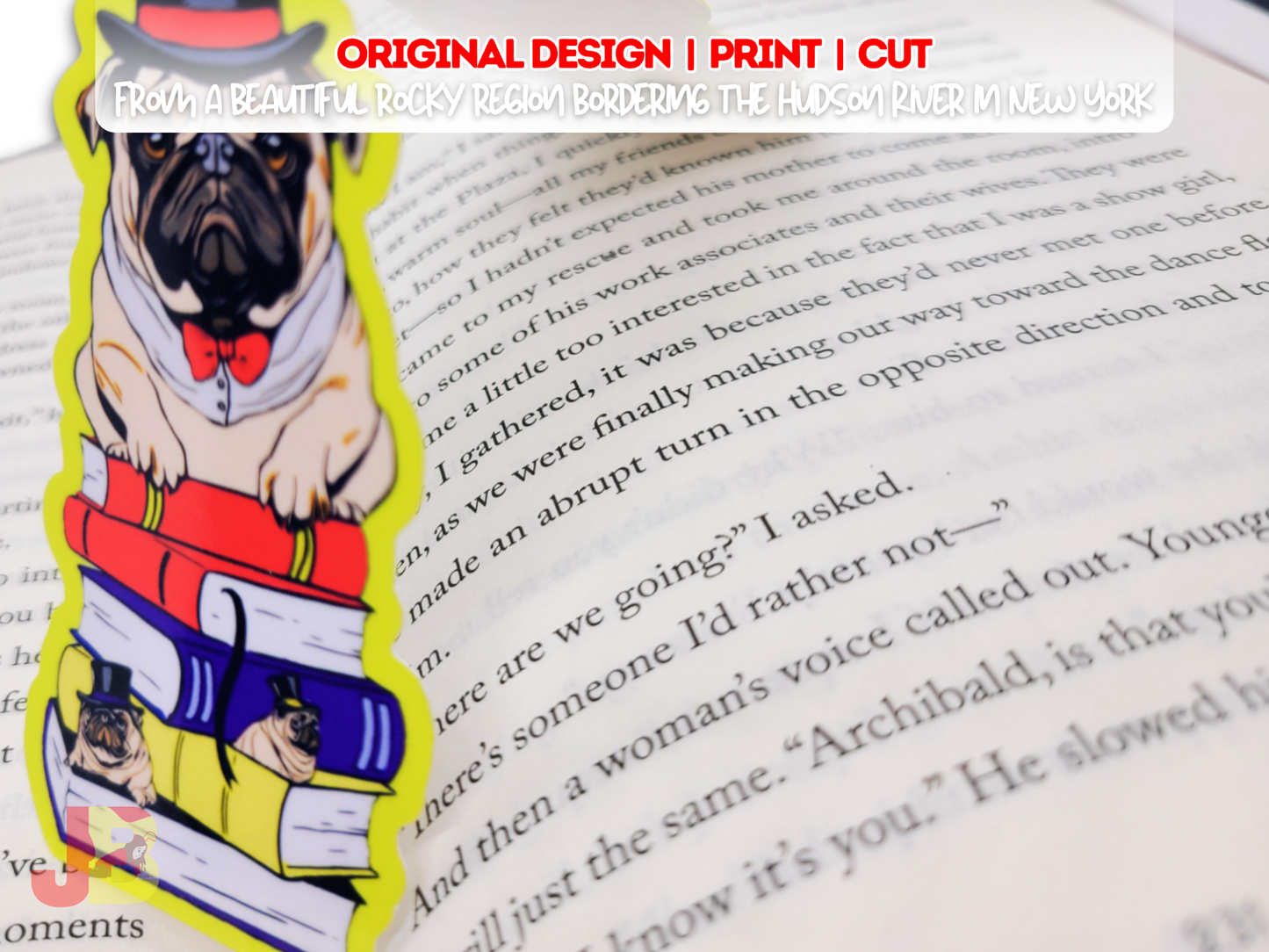 Bookish Pug Magnetic Bookmark