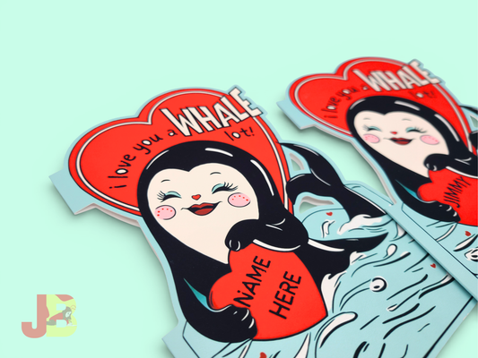 Retro Anthropomorphic Whale Greeting Card
