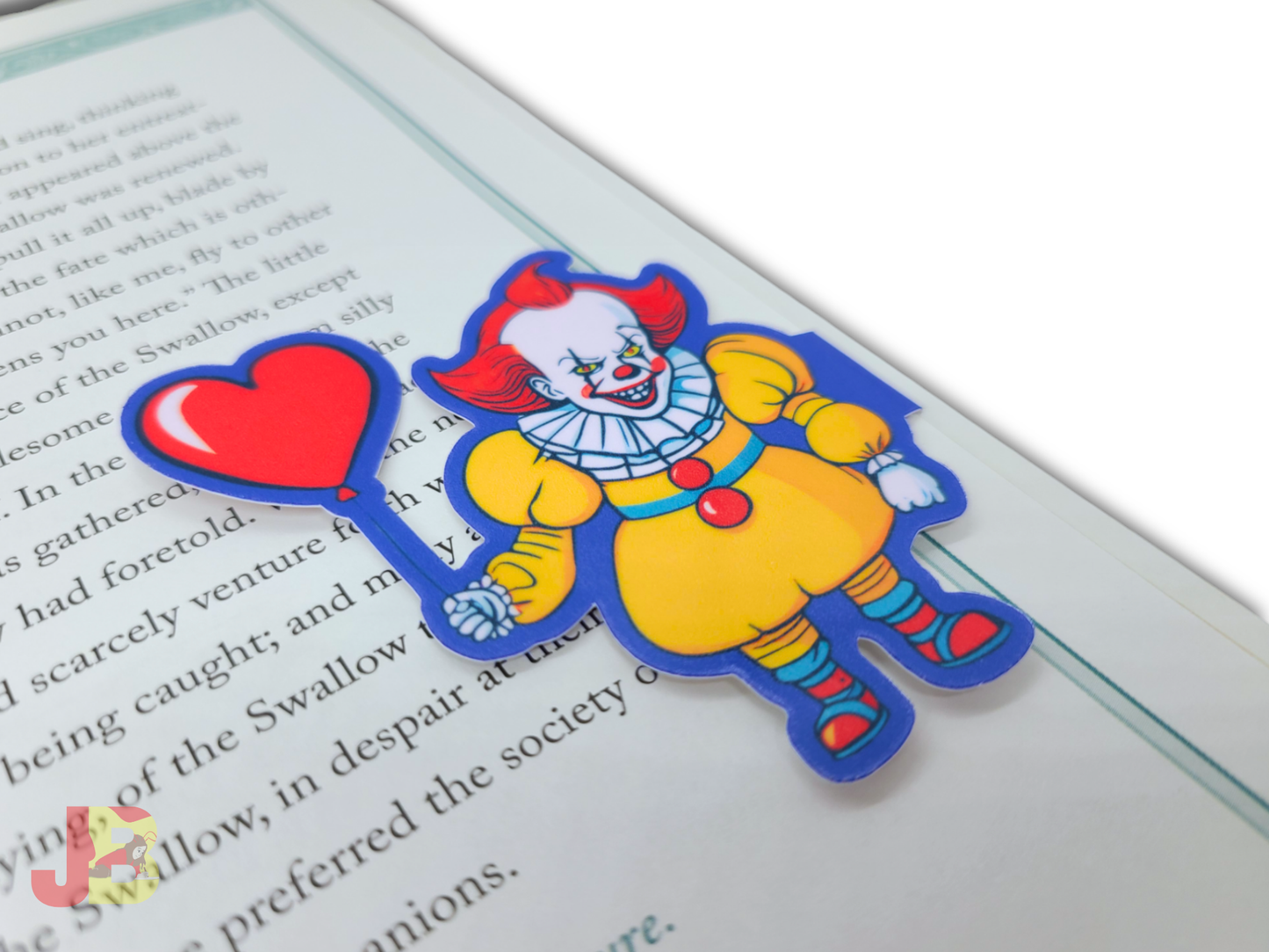 Creepy Clown Magnetic Bookmark