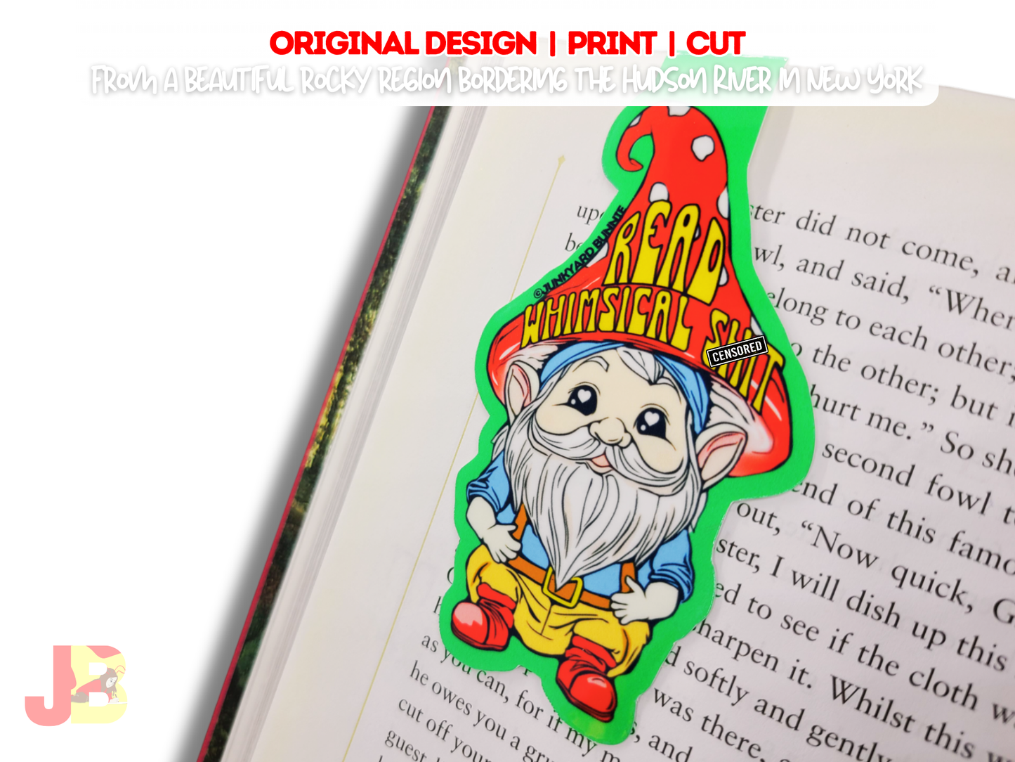 Whimsical Garden Gnome Magnetic Bookmark
