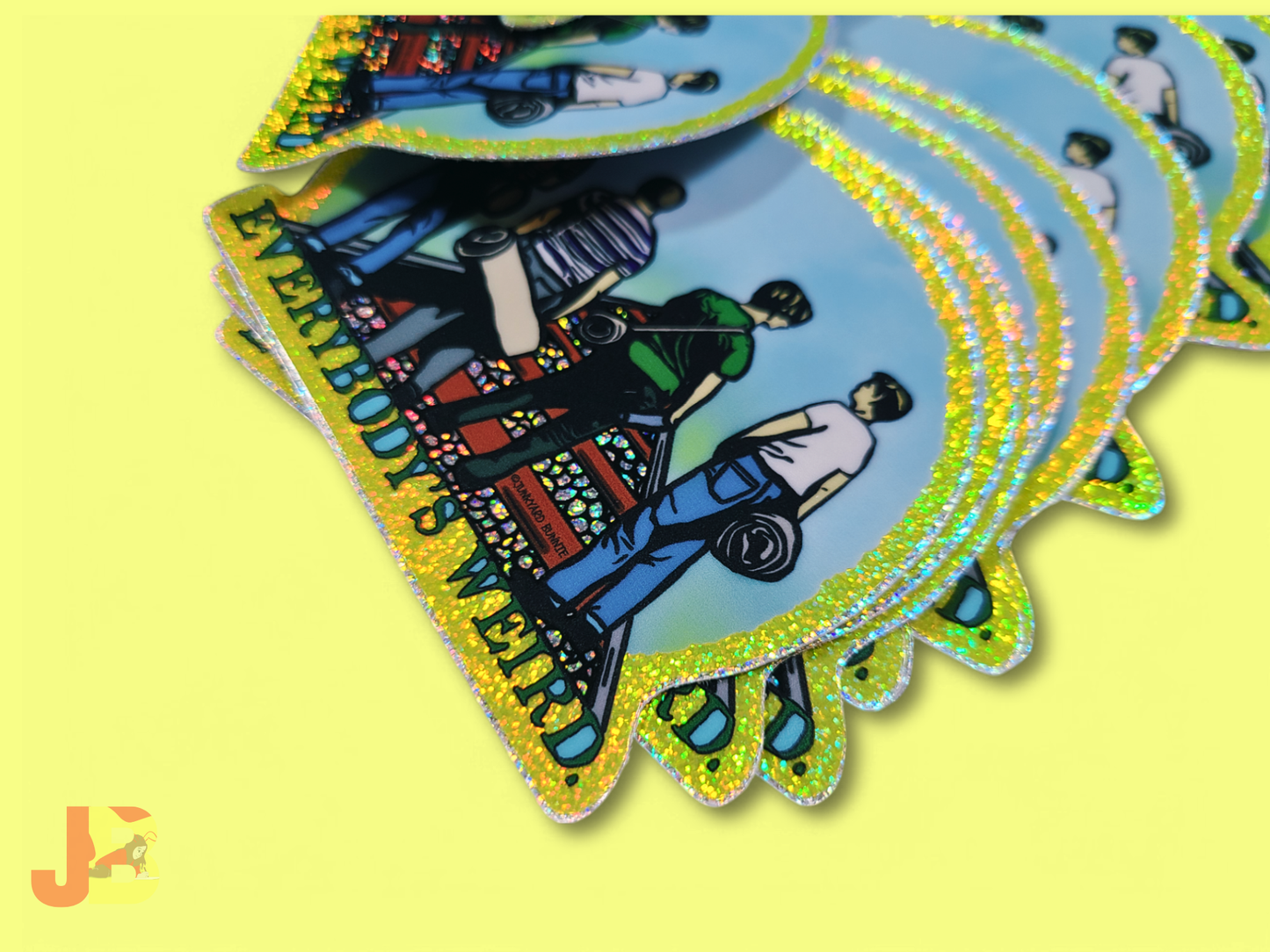 Everybody's Weird Glitter Vinyl Stickers