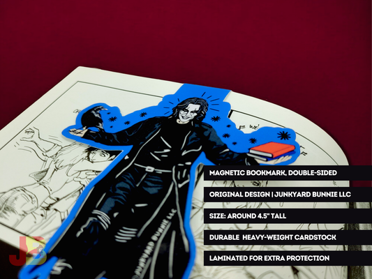 Crow "Can't Read All The Time" Magnetic Bookmark