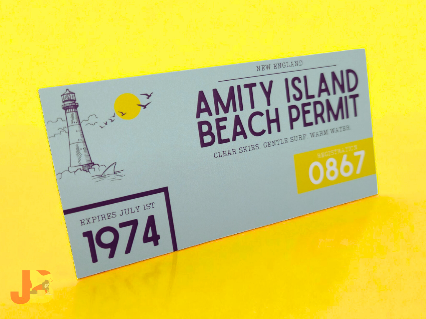 Amity Island Beach Permit Bookmark