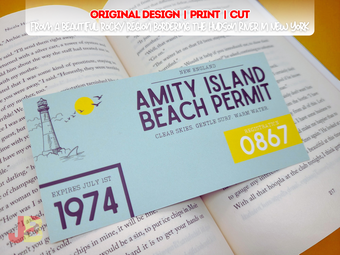Amity Island Beach Permit Bookmark