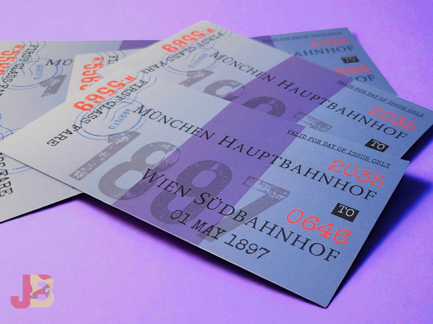 Jonathan Harker's Train Ticket Bookmark
