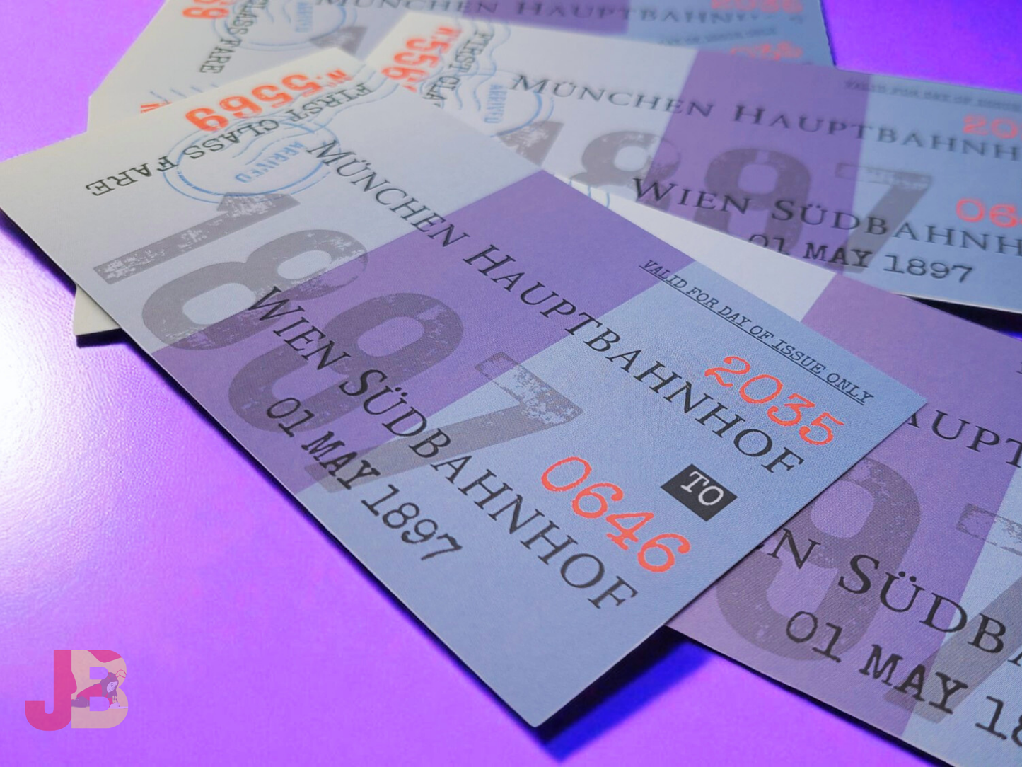 Jonathan Harker's Train Ticket Bookmark