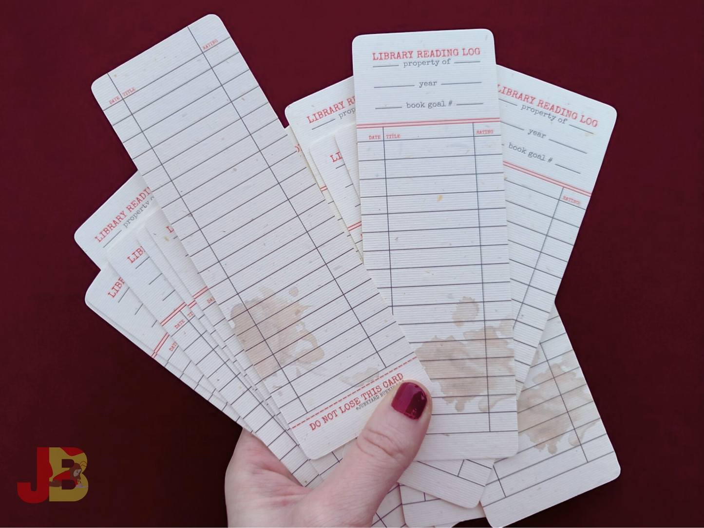 Vintage Library Card Book Tracker Bookmark