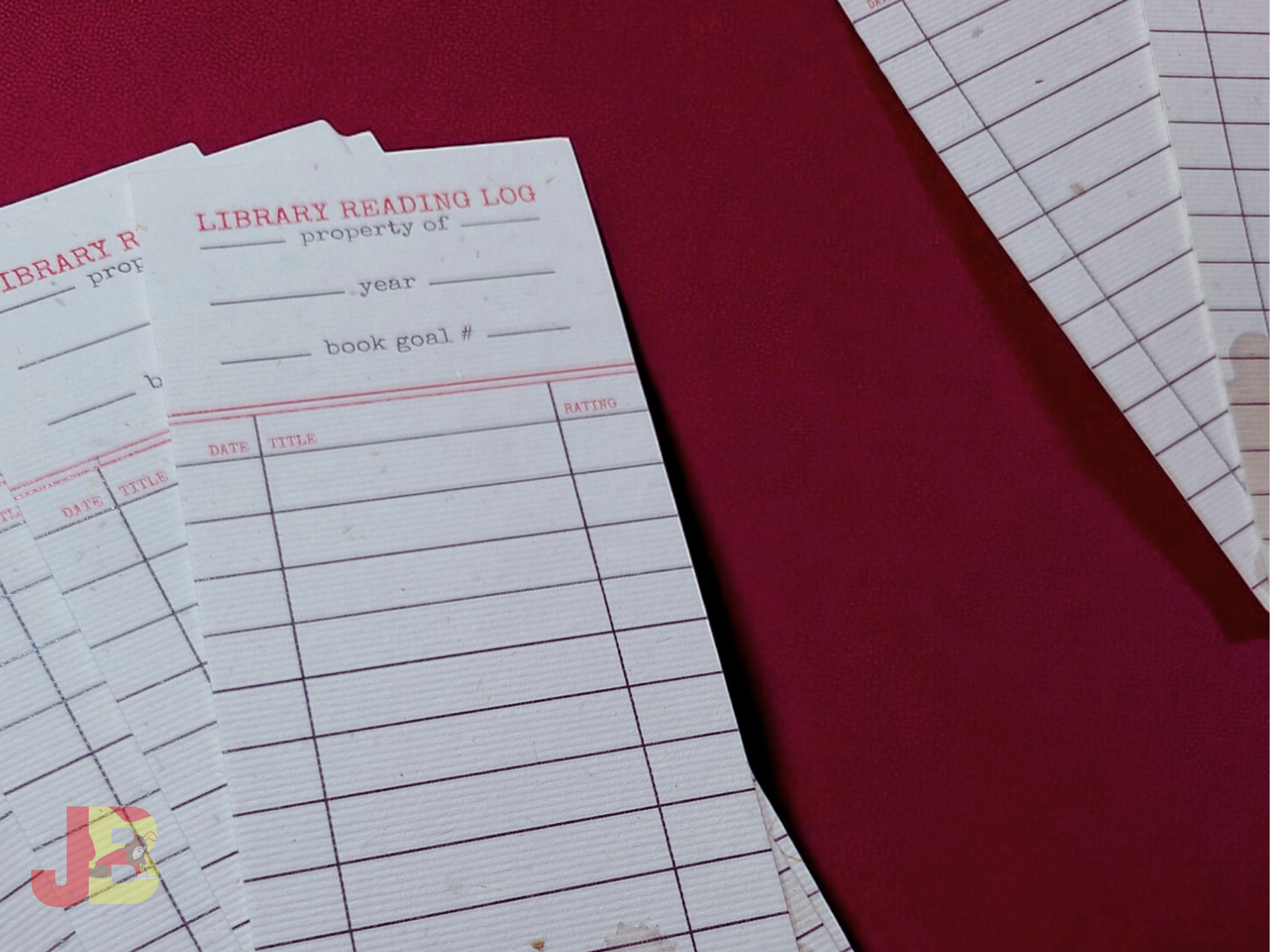 Vintage Library Card Book Tracker Bookmark
