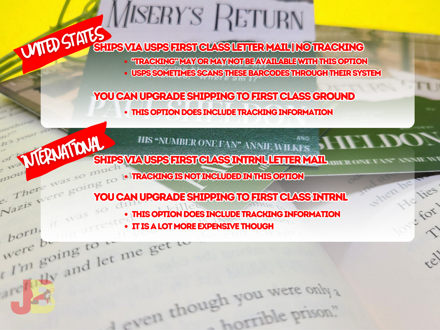 Misery's Return Novel Bookmark