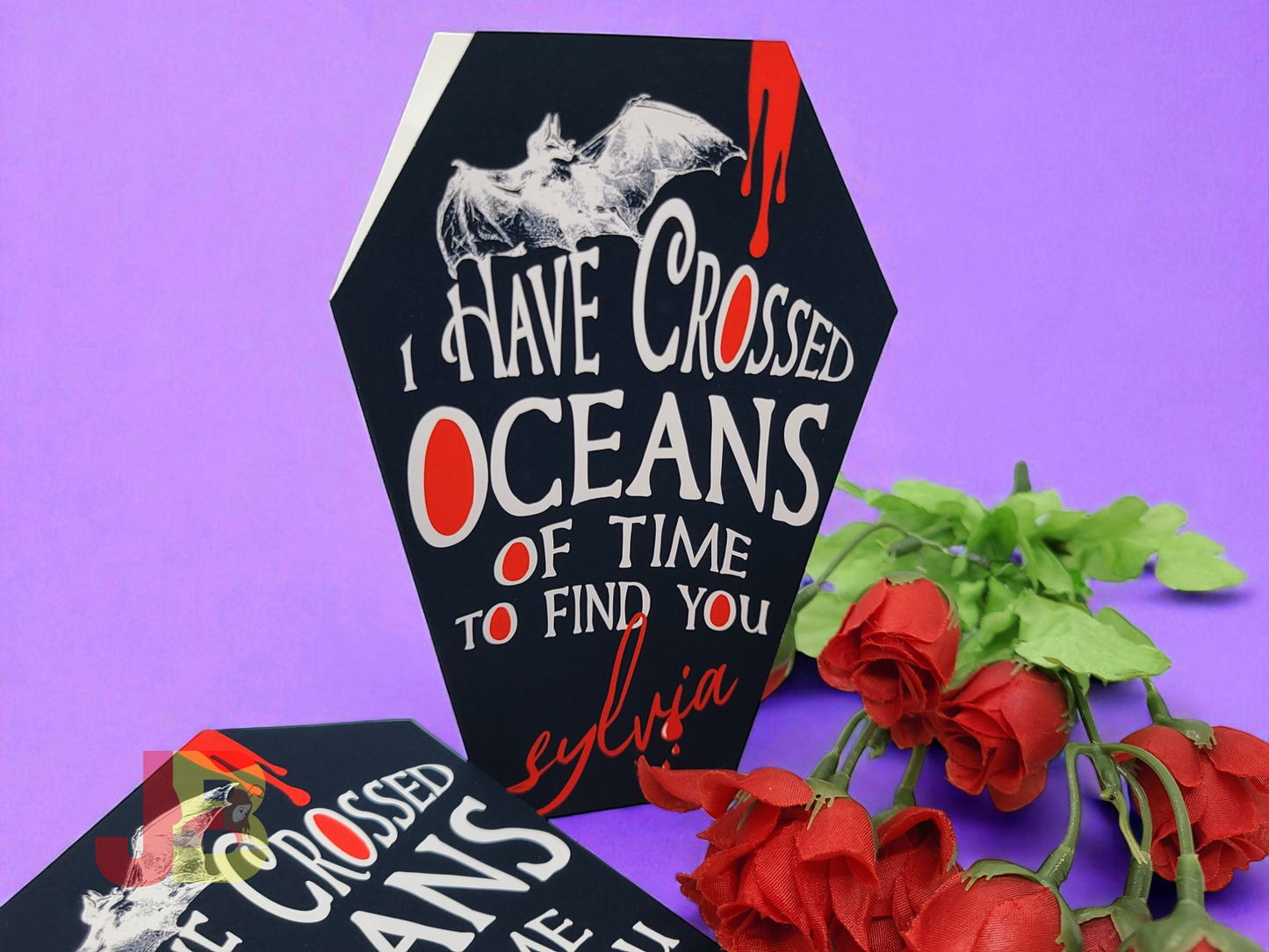"I Have Crossed Oceans of Time" Personalized Coffin Card