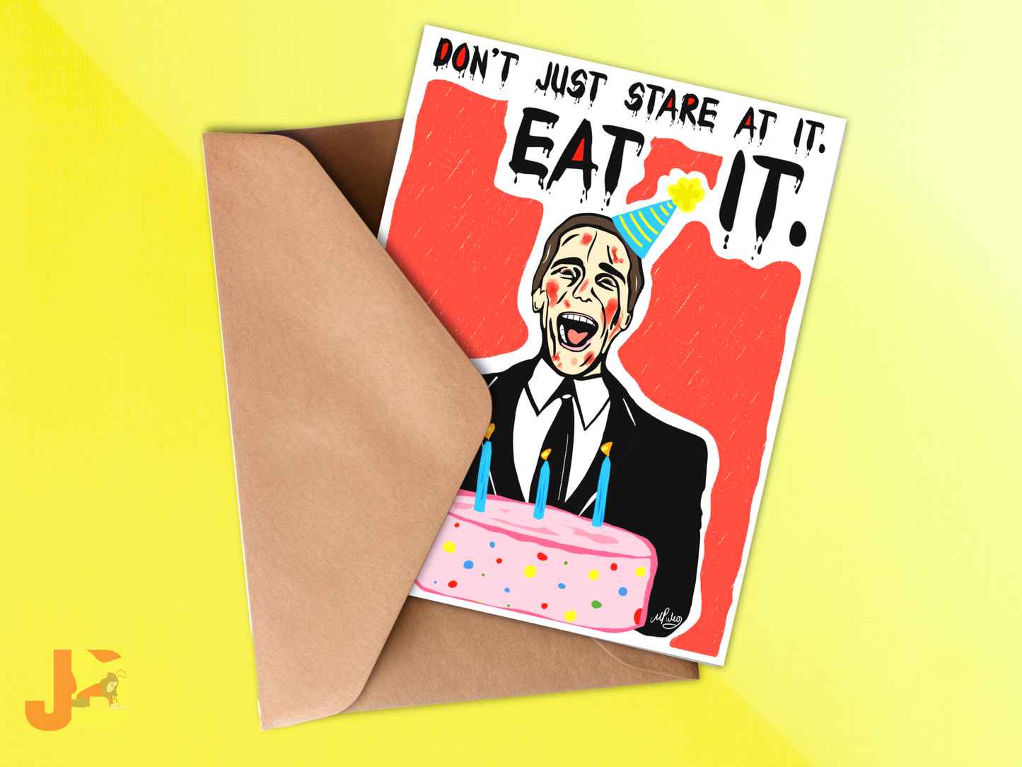 "Don't Stare At It, Eat It" Birthday Card