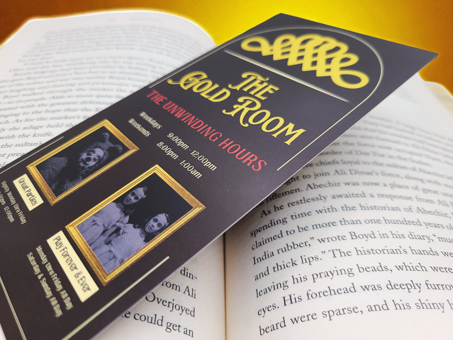 The Gold Room Sign Bookmark