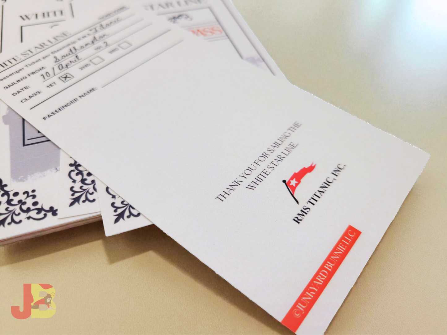 Titanic Boarding Pass Bookmark