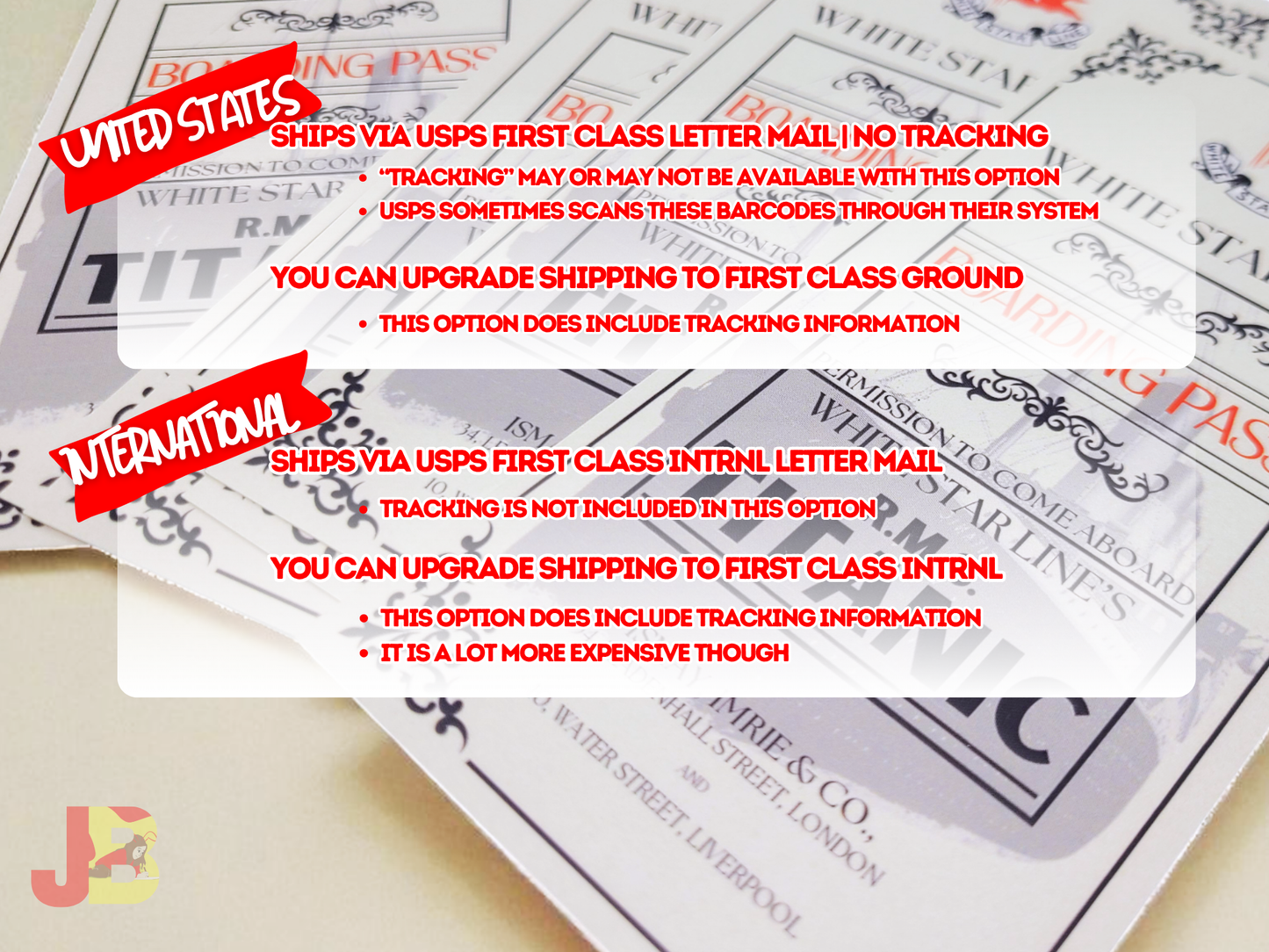 Titanic Boarding Pass Bookmark