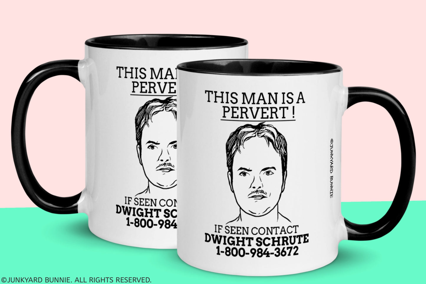 Dwight Schrute "This Man is a Pervert" Mug