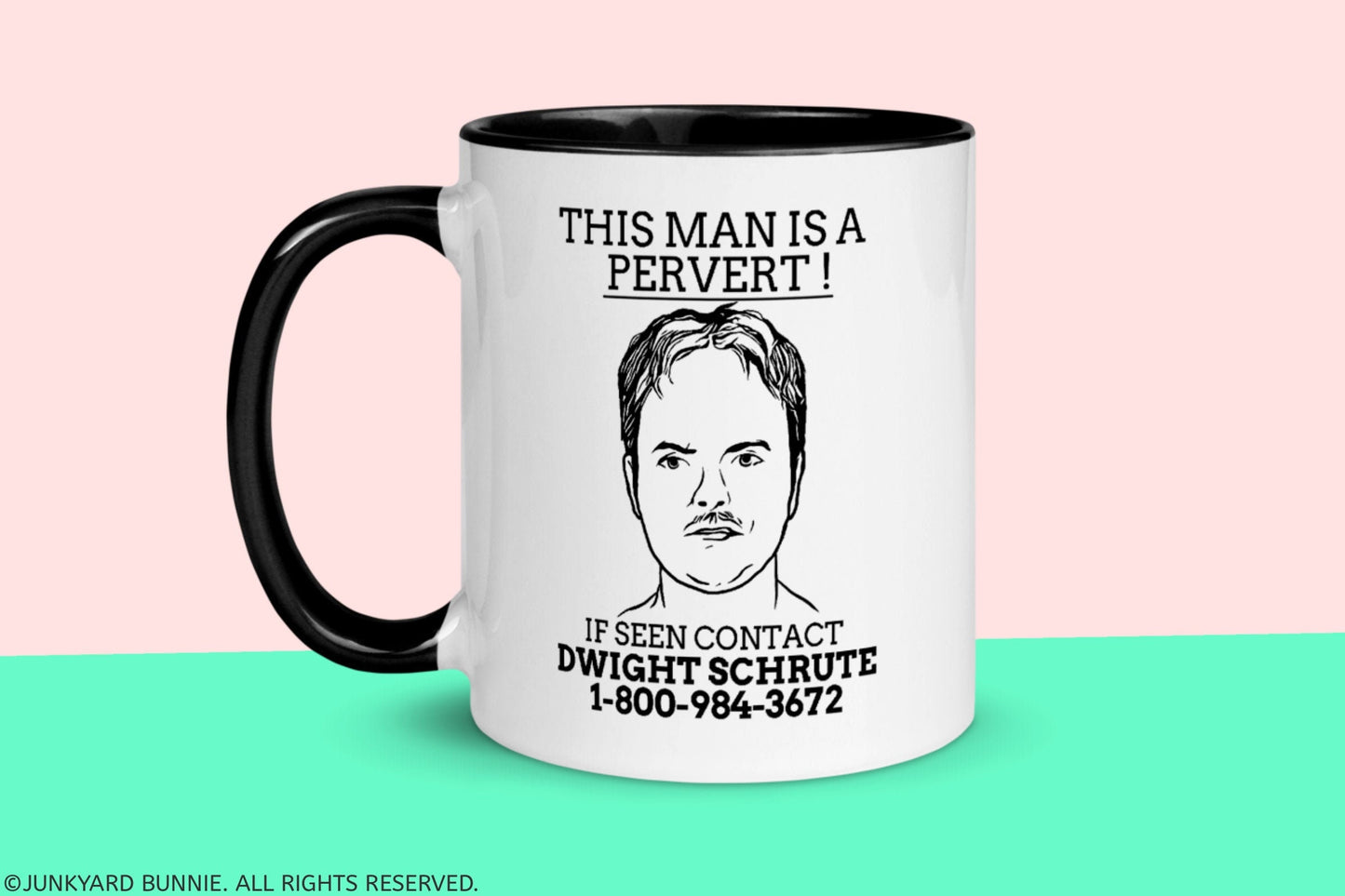 Dwight Schrute "This Man is a Pervert" Mug