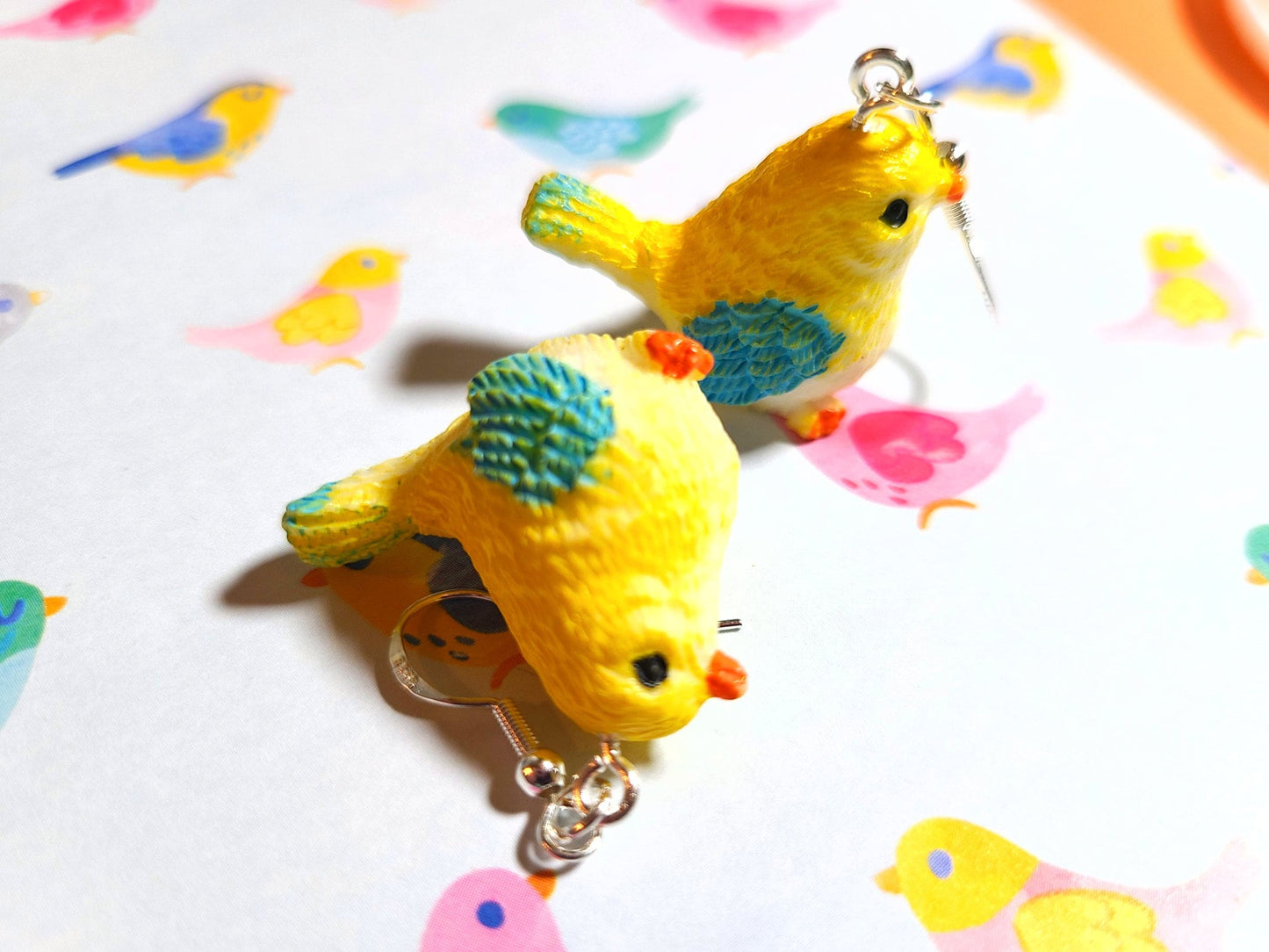 Yellow Canary Bird Earrings