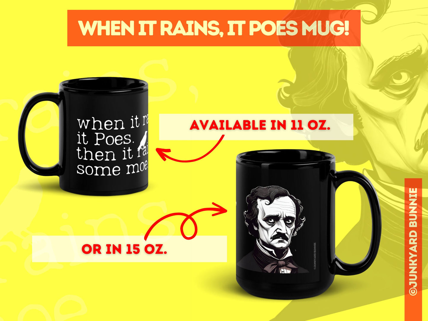 Edgar Allan Poe Literary Gothic Mug