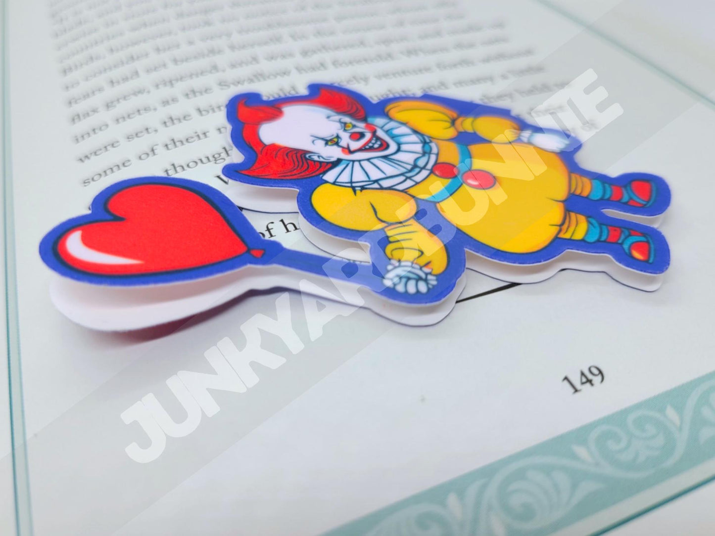 Creepy Clown Magnetic Bookmark