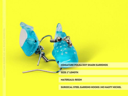 Miniature Kawaii Shark Earrings