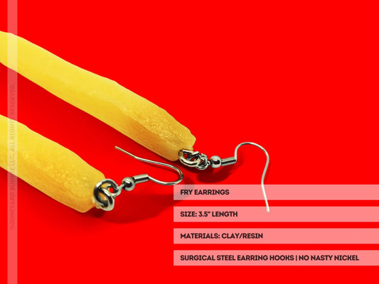 French Fries Dangle Earrings