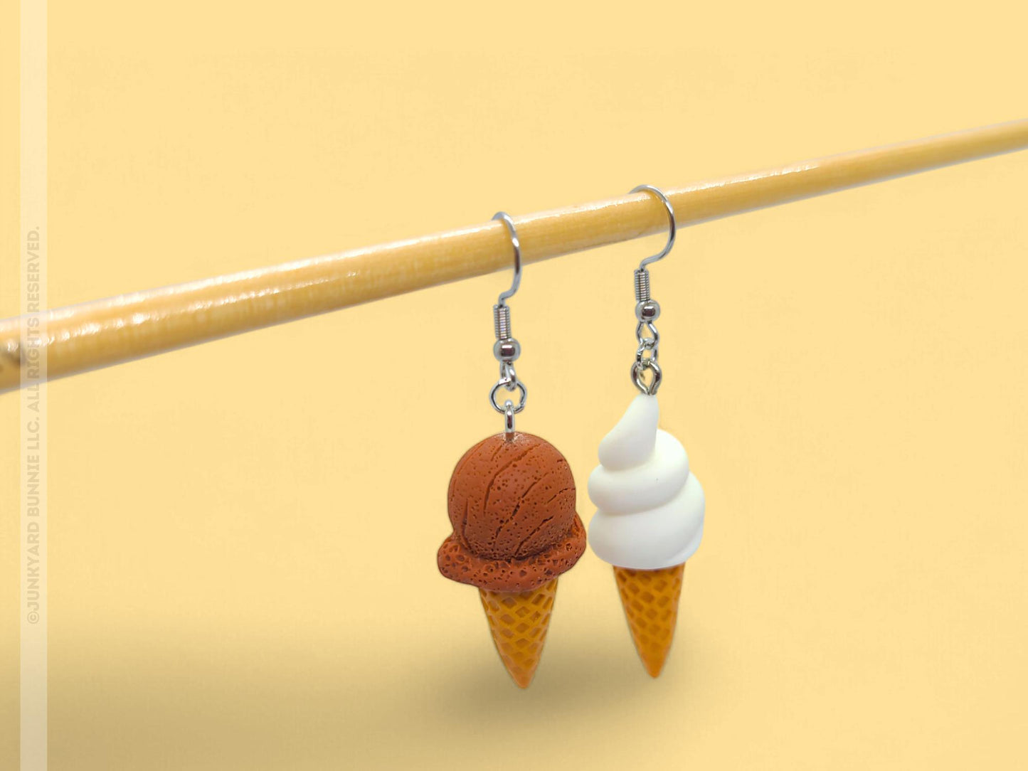 Miniature Ice Cream Cone Earrings