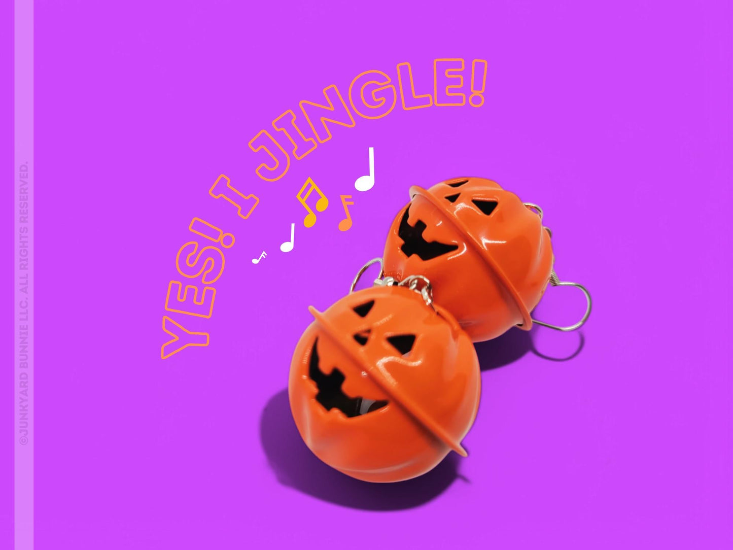 Spooky Jingle Jack O' Lantern Earrings