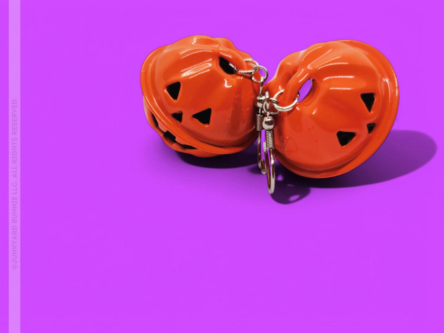 Spooky Jingle Jack O' Lantern Earrings