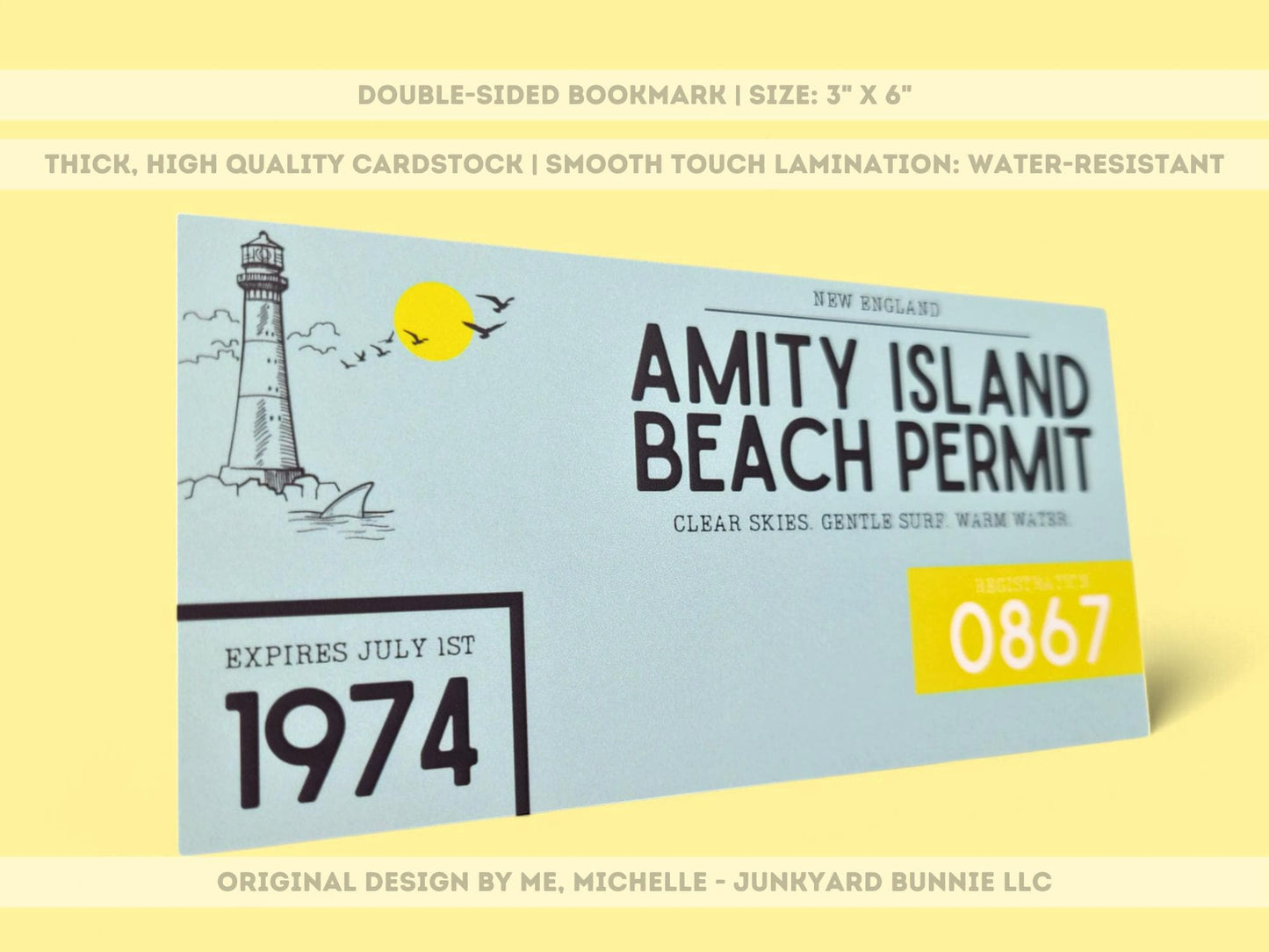 Retro Beach Pass Bookmark