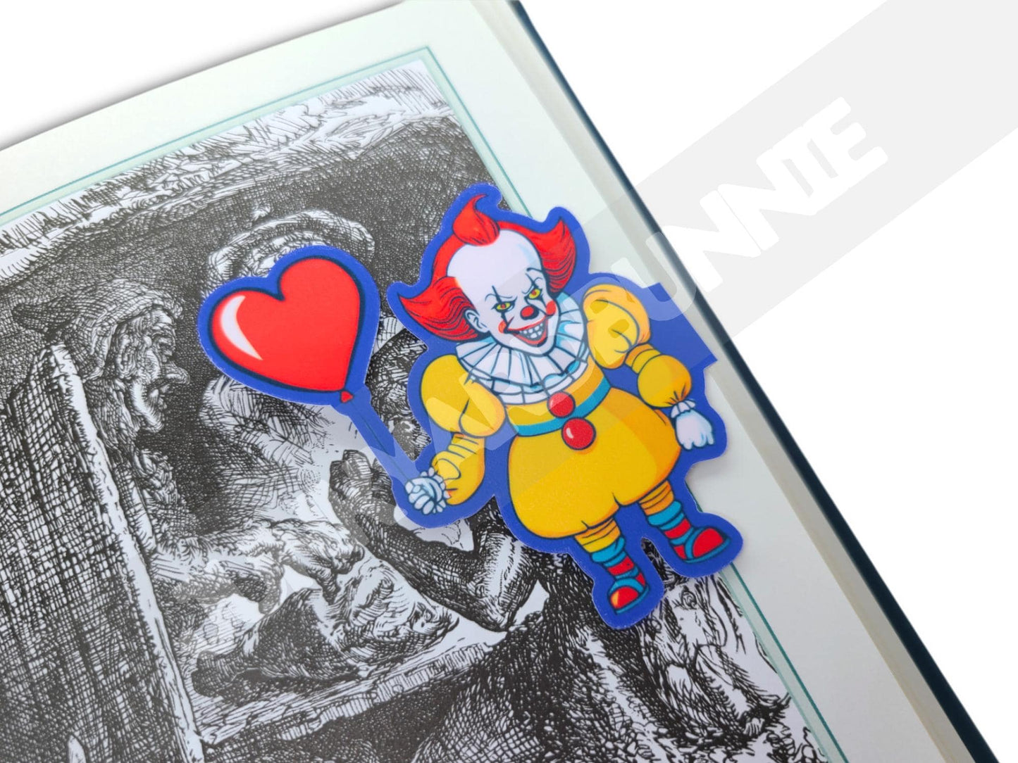 Creepy Clown Magnetic Bookmark