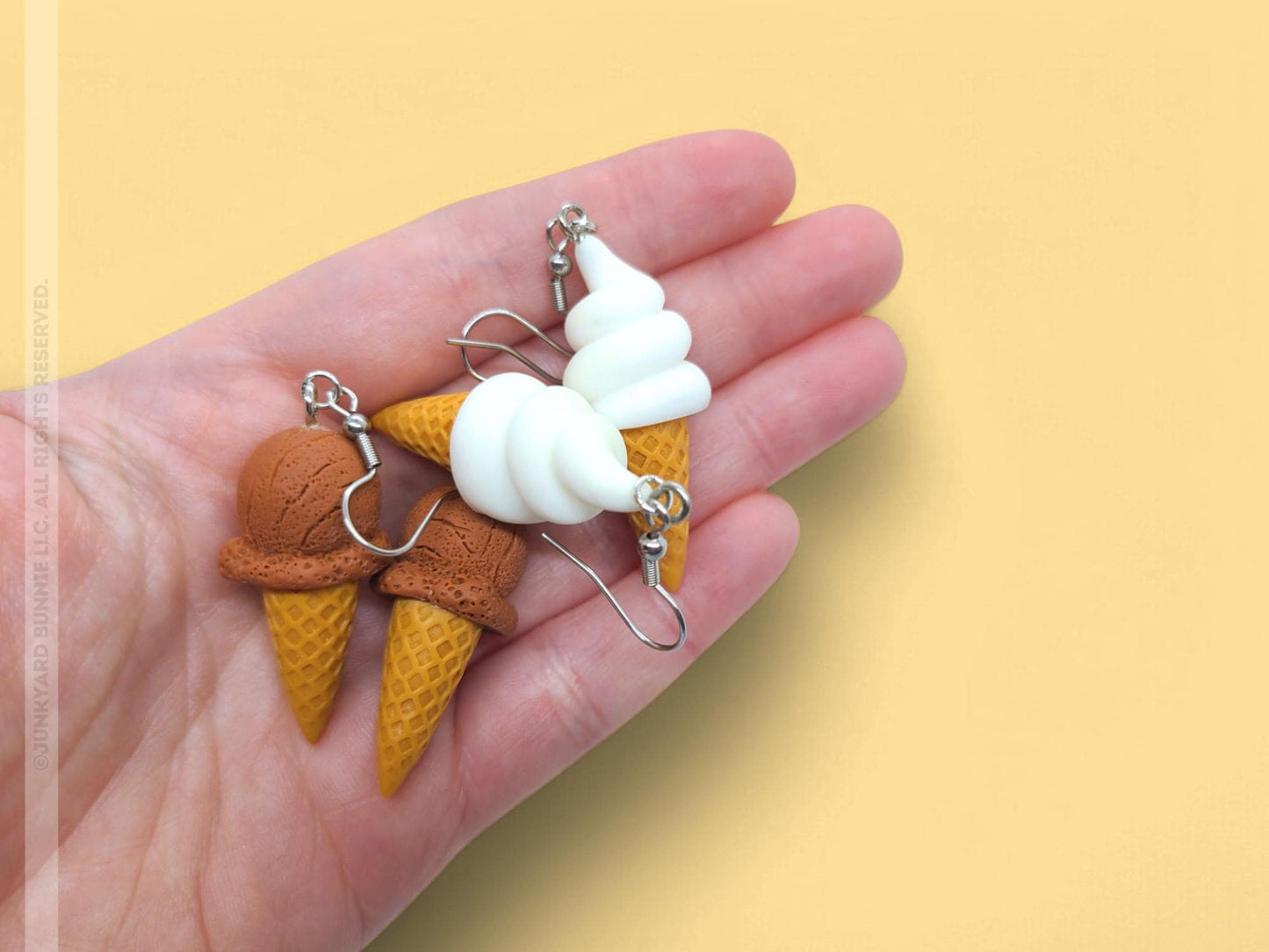 Miniature Ice Cream Cone Earrings