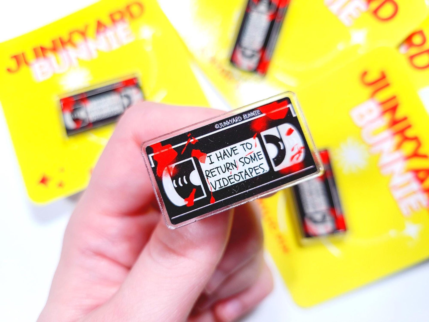 I Have to Return Some Videotapes Acrylic Pin