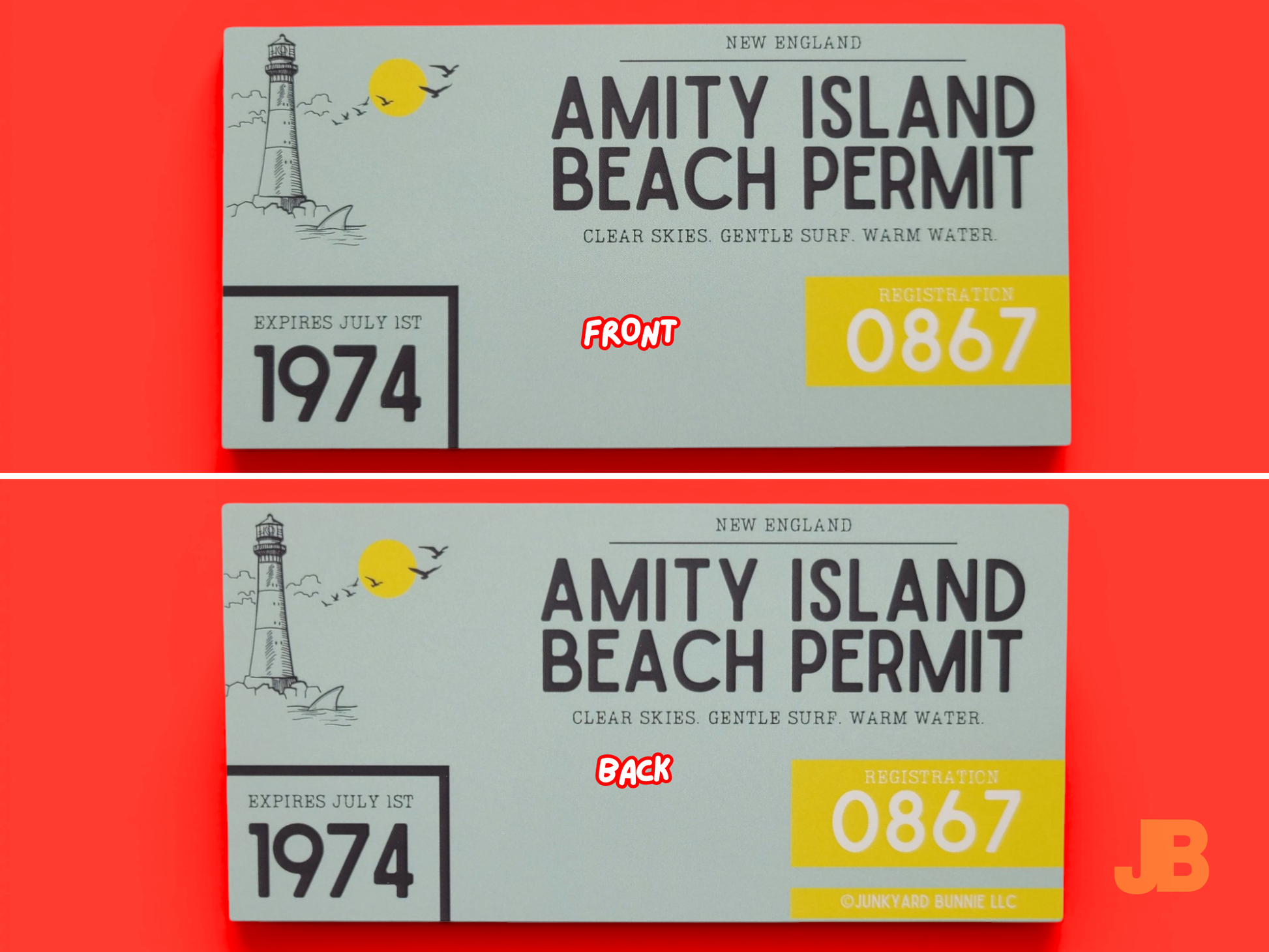 Amity Island Beach Permit Bookmark