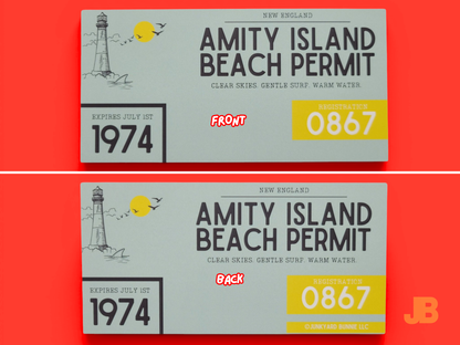Amity Island Beach Permit Bookmark
