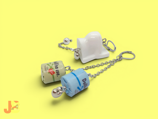 Novelty Toliet Bowl & Tissue Roll Earrings