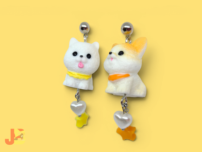 Mismatched Miniature Dog Earrings