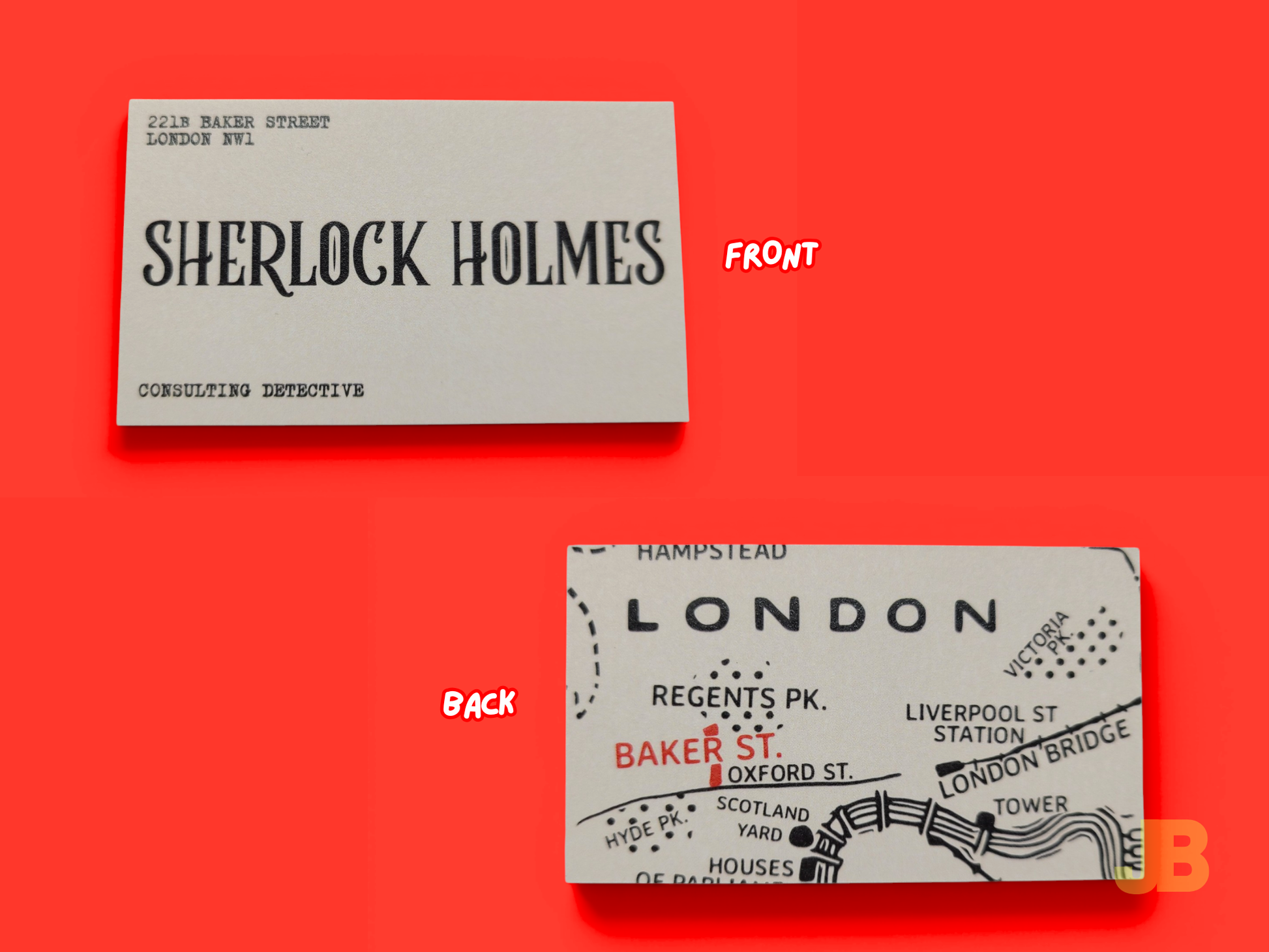 Sherlock Holmes Business Card Bookmark
