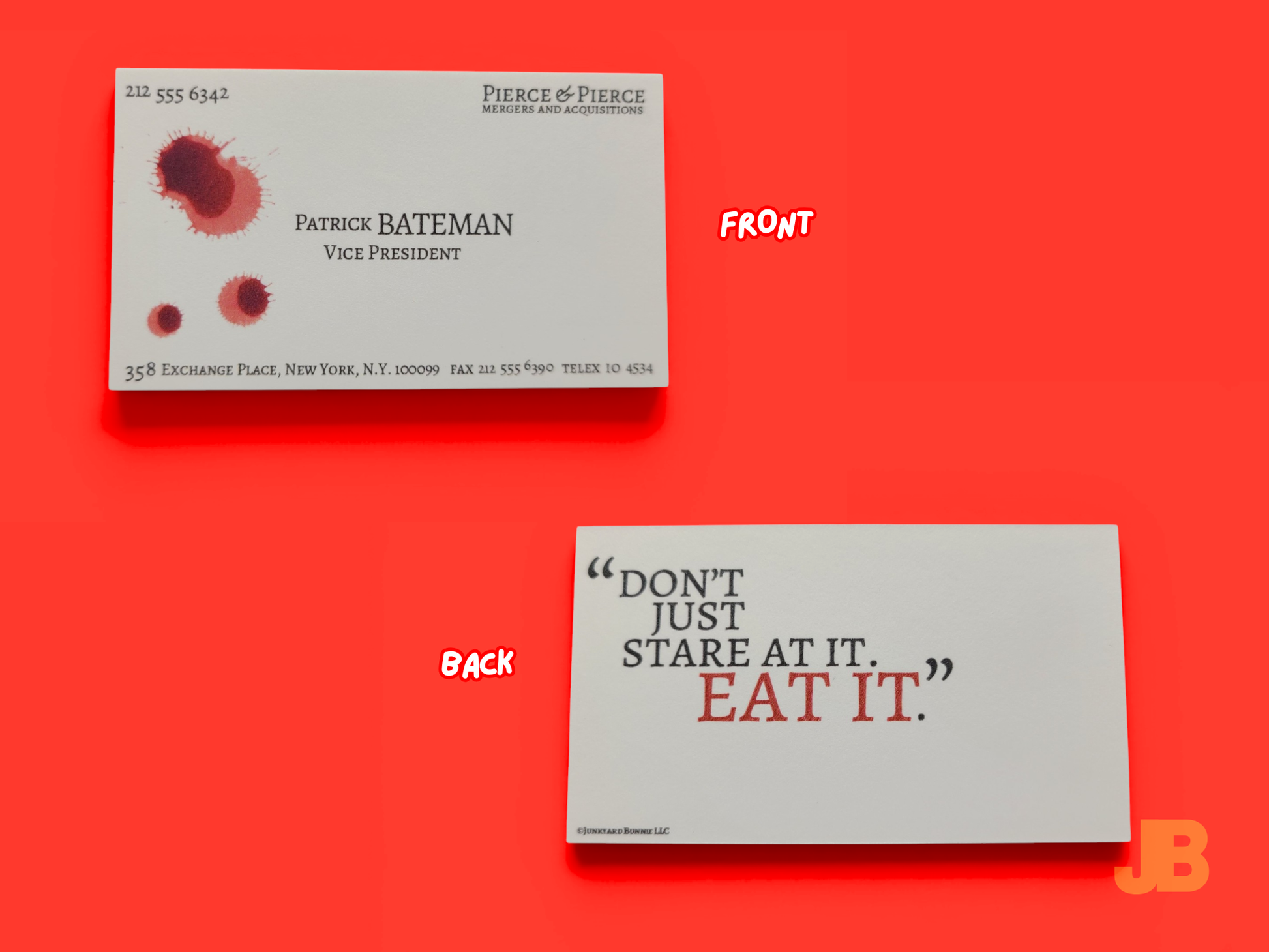 Patrick Bateman's Business Card Bookmark