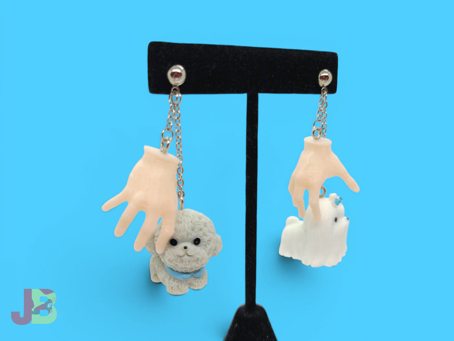 Dog Grabber Novelty Earrings