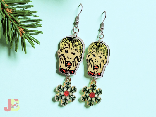 Screaming Kevin Acrylic Earrings