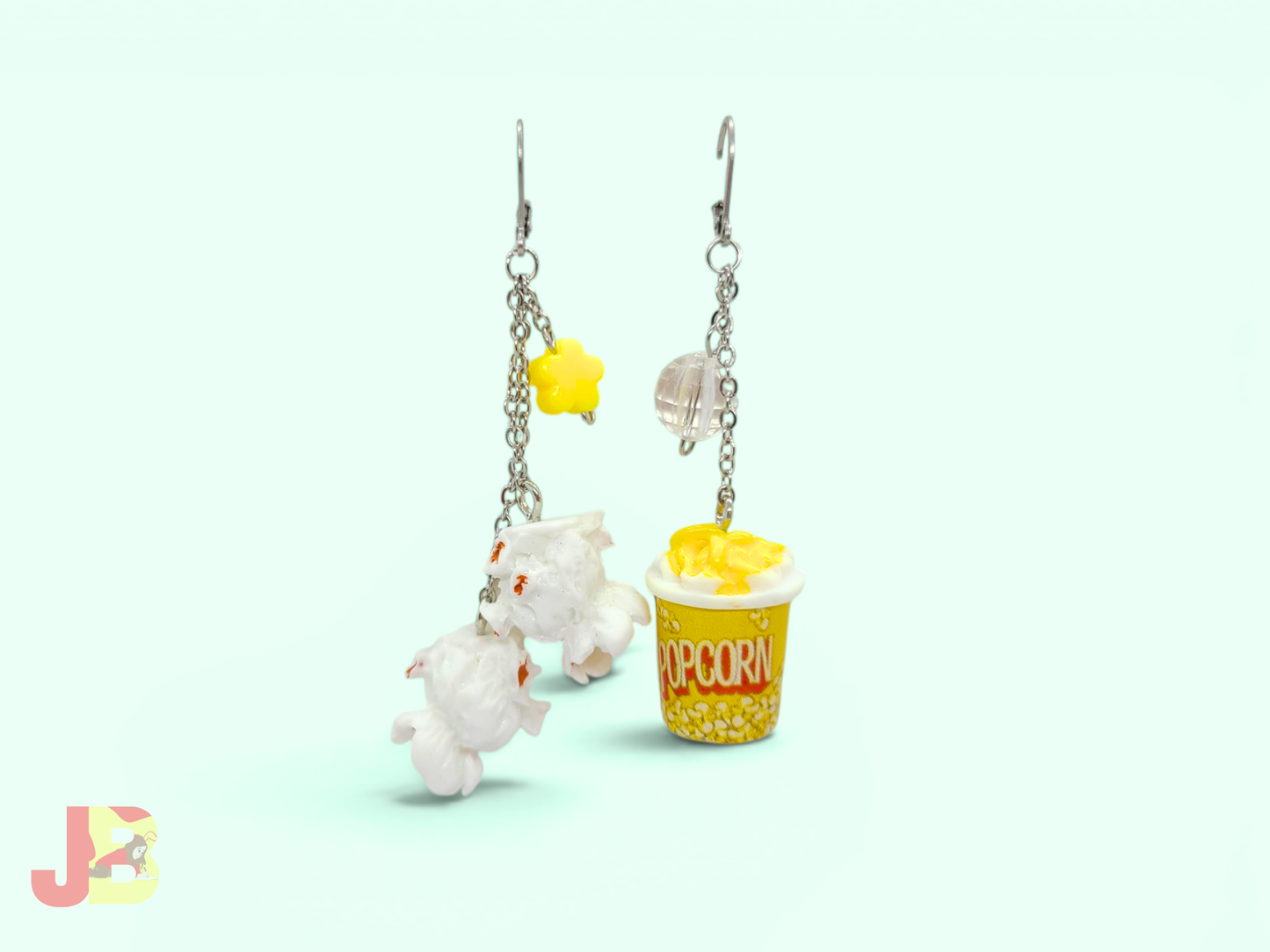 Movie Night Popcorn Earrings