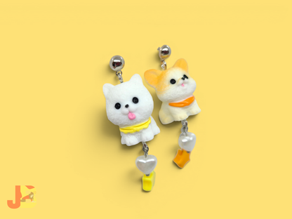 Mismatched Miniature Dog Earrings