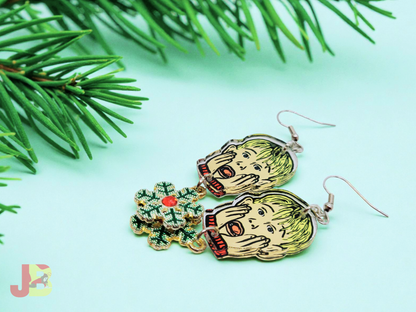 Screaming Kevin Acrylic Earrings