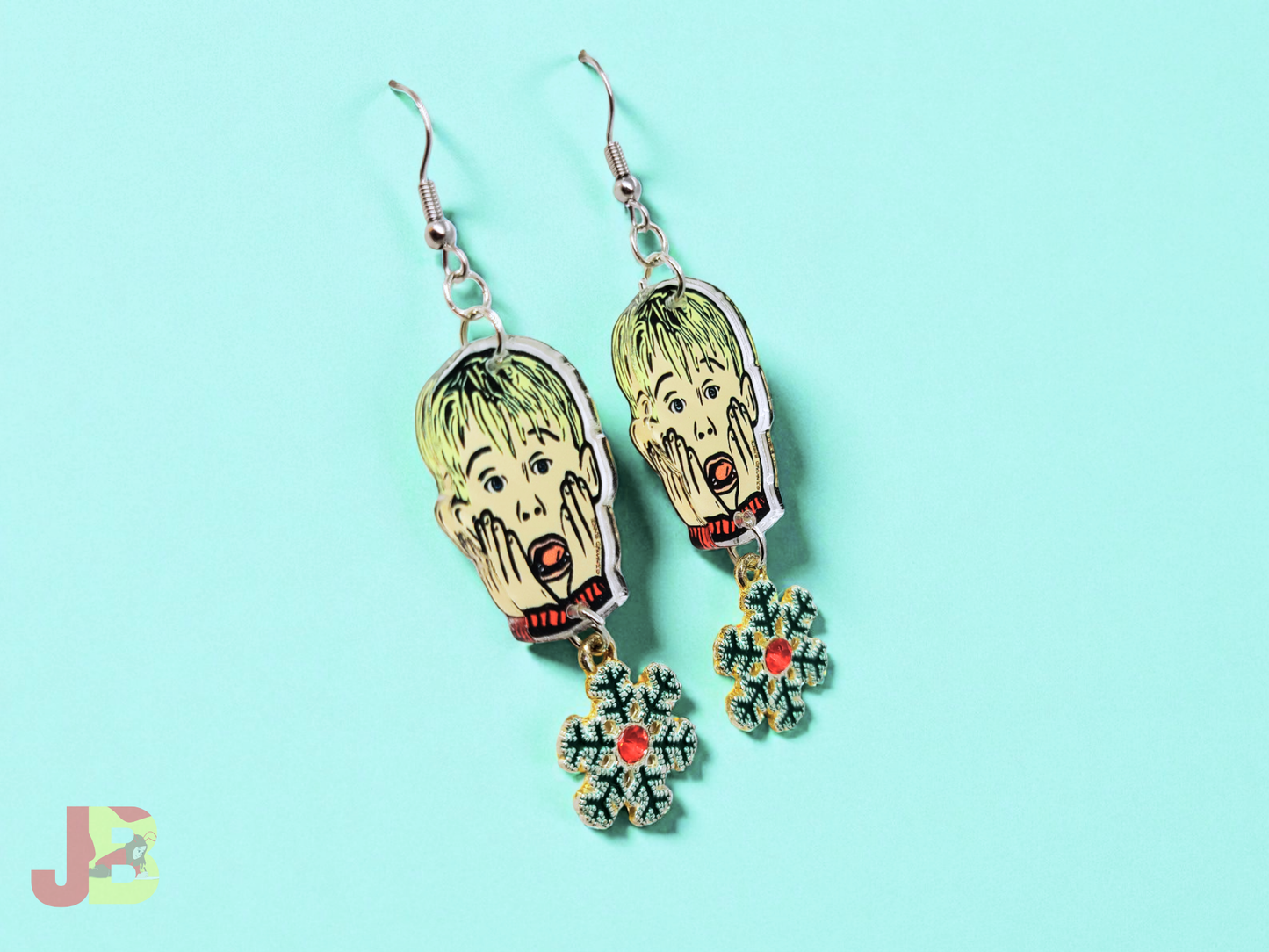 Screaming Kevin Acrylic Earrings