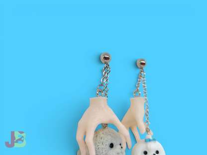 Dog Grabber Novelty Earrings