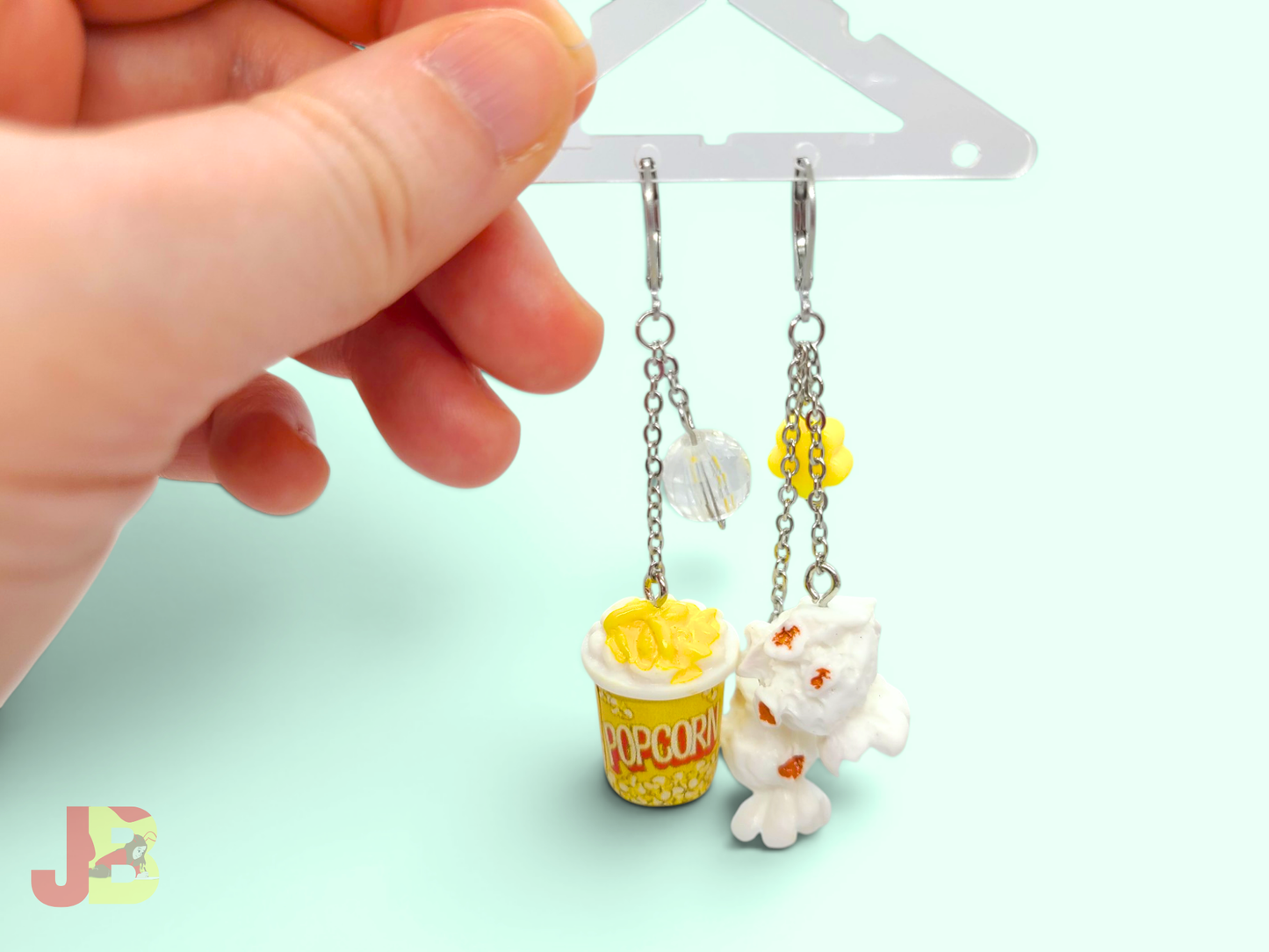 Movie Night Popcorn Earrings