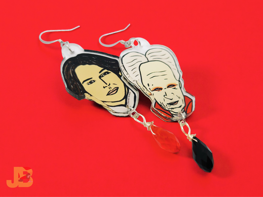 Jonathan Harker & Count Dracula Acrylic Earrings